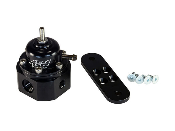 Fuel pressure regulator AEM 1000HP 1,5-10 Bar AN6 Black AEM 25-302BK