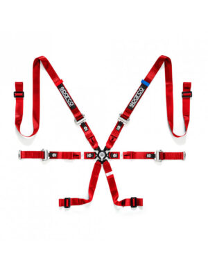Sparco Harness H-9 Evo 6-Points 2" Red FIA Approved 8853-2016 up to 2029
