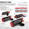 stealth-340-1 Fuel pump Aeromotive 11569 340 Stealth GM 340lph (Offset Inlet In-line with outlet - P/N 11169)