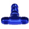 TEE BULKHEAD MALE/MALE/MALE AN12 Blue