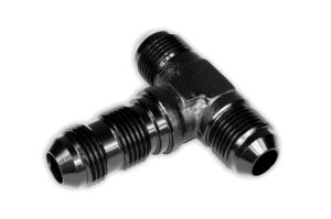 TEE BULKHEAD MALE/MALE/MALE AN6 Black