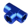 Tee female/female/female 1/2 NPT Blue