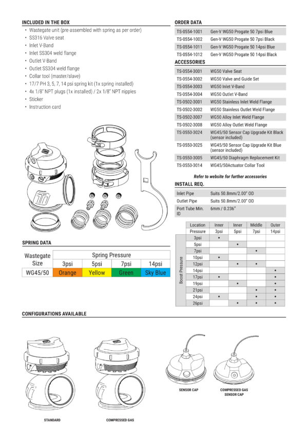 turbosmart-wastegate-wg50-genv-progate-50-14psi-purple_2 Wastegate Turbosmart TS-0554-1013 GenV ProGate50 14psi