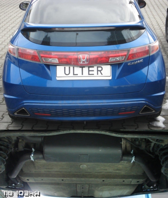ufo Sport muffler exhaust for HONDA Civic VIII HATCHBACK 2006-2011