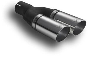 Universal Exhaust Tail Pipe Muffler Tip round 60mm lenght 220mm mounting diameter 50mm