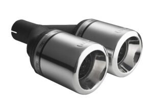 Universal Exhaust Tail Pipe Muffler Tip round 100mm lenght 230mm mounting diameter 50mm