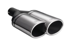 Universal Exhaust Tail Pipe Muffler Tip oval 220×80mm lenght 220mm mounting diameter 50mm