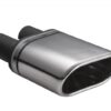 Universal Exhaust Tail Pipe Muffler Tip oval 145×75mm lenght 140mm mounting diameter 45mm