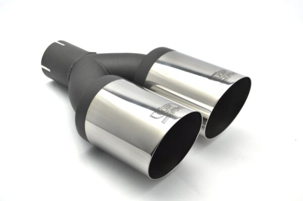 Universal Exhaust Tail Pipe Muffler Tip round 90mm lenght 220mm mounting diameter 65mm
