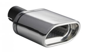 Universal Exhaust Tail Pipe Muffler Tip oval 145×75mm lenght 200mm mounting diameter 60mm