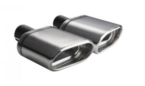 Universal Exhaust Tail Pipe Muffler Tip oval 145×75mm lenght 140mm mounting diameter 55mm