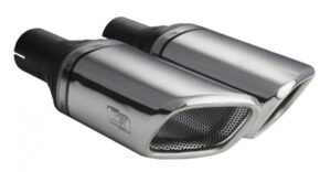 Universal Exhaust Tail Pipe Muffler Tip rectangular 105×80mm lenght 200mm mounting diameter 60mm
