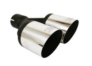 Universal Exhaust Tail Pipe Muffler Tip round 100mm lenght 200mm mounting diameter 55mm