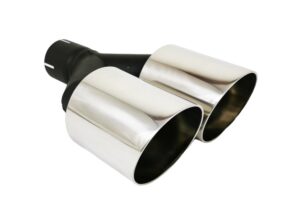 Universal Exhaust Tail Pipe Muffler Tip round 100mm lenght 200mm mounting diameter 65mm