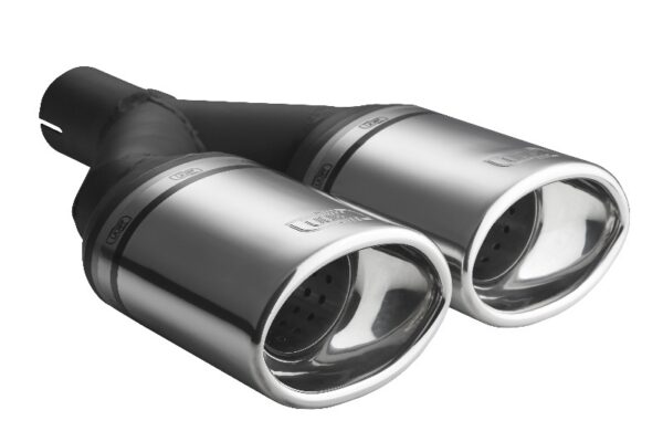 Universal Exhaust Tail Pipe Muffler Tip oval 120×80mm lenght 250mm mounting diameter 55mm