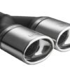 Universal Exhaust Tail Pipe Muffler Tip oval 120×80mm lenght 250mm mounting diameter 60mm