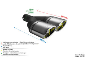 uniwersalna-koncowka-tlumika-wydechowego_481 Universal Exhaust Tail Pipe Muffler Tip oval 120×80mm lenght 250mm mounting diameter 60mm