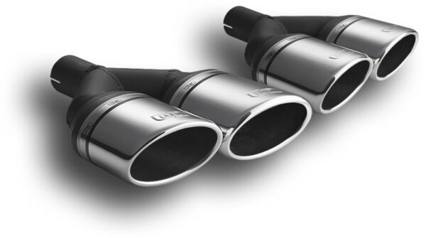 Universal Exhaust Tail Pipe Muffler Tip oval 95×65mm lenght 200/180mm mounting diameter 50mm