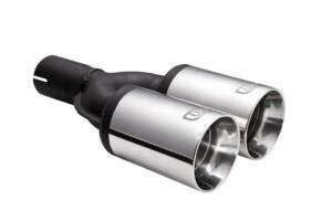 Universal Exhaust Tail Pipe Muffler Tip round 80mm lenght 200mm mounting diameter 50mm