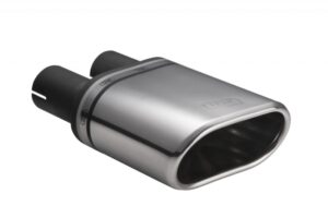Universal Exhaust Tail Pipe Muffler Tip oval 145×75mm lenght 140mm mounting diameter 50mm