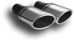 Universal Exhaust Tail Pipe Muffler Tip oval 95×65mm lenght 120mm mounting diameter 45mm