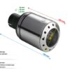 wHDqn1-22 Universal Exhaust Tail Pipe Muffler Tip round 100mm lenght 120mm mounting diameter 50mm