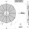Axial suction radiator cooling fan SPAL 12V VA08-AP10/C-23A (350 MM)