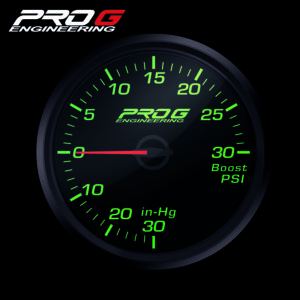 Pro G Race Series RC gauge, boost 30 PSI GREEN 60mm