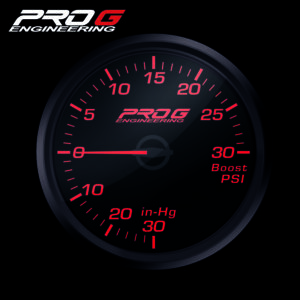 Pro G Race Series RC gauge, boost 30 PSI RED 52mm