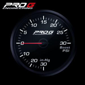 Pro G Race Series RC gauge, boost 30 PSI WHITE 52mm