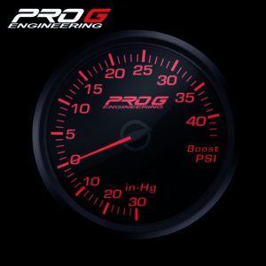 Pro G Race Series RC gauge, boost 40 PSI RED 52mm