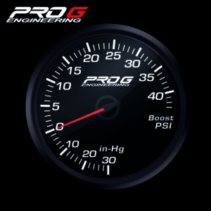 Pro G Race Series RC gauge, boost 40 PSI WHITE 60mm