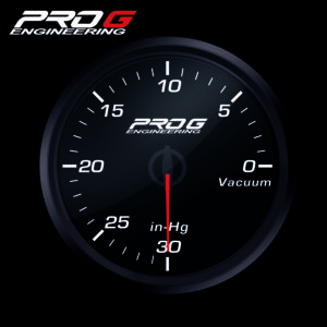 Pro G Race Series RC gauge, Vacuum WHITE 60mm