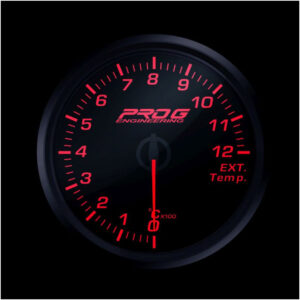 Pro G Race Series RC gauge, exhaust gas temperature EGT °C RED 60mm