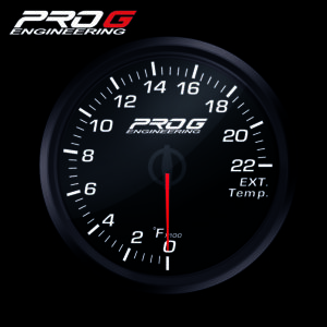 Pro G Race Series RC gauge, exhaust gas temperature EGT °F WHITE 52mm