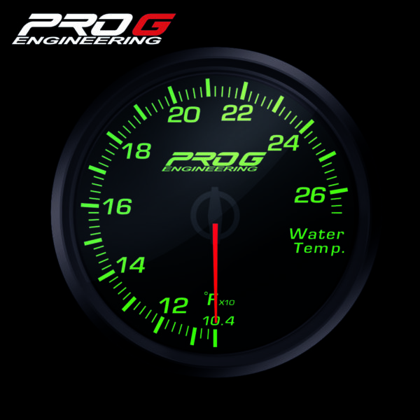 Pro G Race Series RC gauge, water temperature °F GREEN 52mm