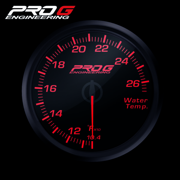 Pro G Race Series RC gauge, water temperature °F RED 60mm
