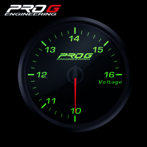 Pro G Race Series RC gauge, Voltage GREEN 52mm