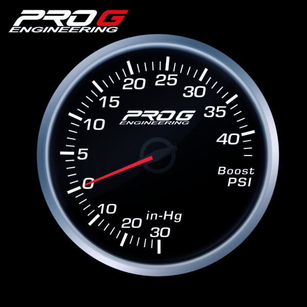 Pro G Race Series RS gauge, boost 40 PSI WHITE 52mm