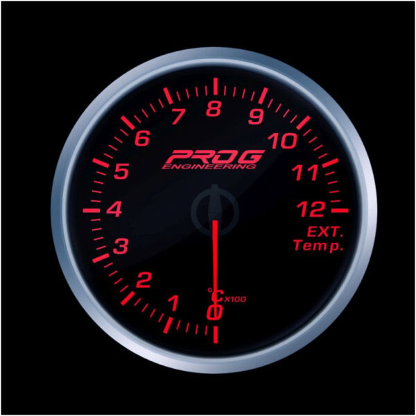 Pro G Race Series RS gauge, exhaust gas temperature EGT °C RED 60mm