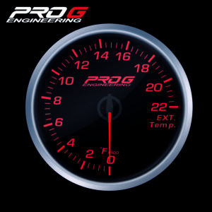 Pro G Race Series RS gauge, exhaust gas temperature EGT °F RED 60mm