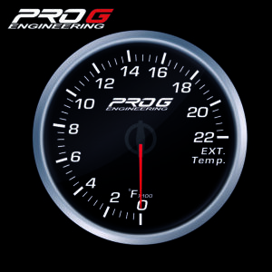 Pro G Race Series RS gauge, exhaust gas temperature EGT °F WHITE 52mm