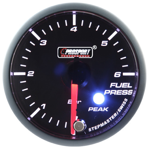 Prosport Fuel Pressure Indicator Stepper Motor Peak series 52mm Blue