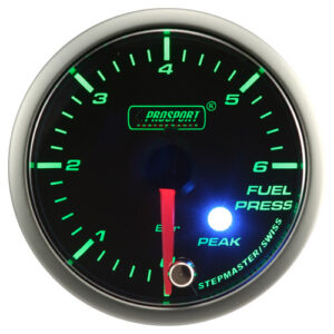 Prosport Fuel Pressure Indicator Stepper Motor Peak series 52mm Green