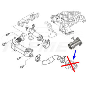 EGR Removal Delete Kit Set Bypass Flange for BMW with 3.0 D M57N engines