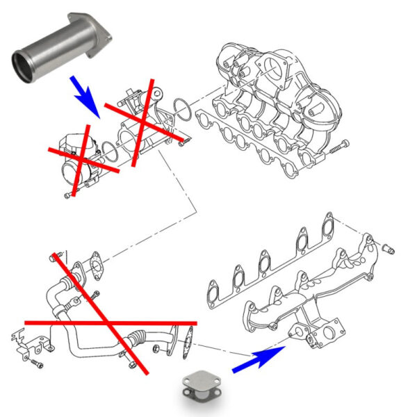 zamiennik-zaworu-egr-vw-touareg-crafter-z-silnikami-r5-2-5-tdi_7 EGR Removal Delete Kit Bypass Blanking Plate for VW Touareg Crafter with R5 2.5 TDI engines