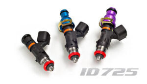 zestaw-4-wtryskiwaczy-paliwa-injector-dynamics-725cc-min-hyundai-genesis-2-0t-48mm-14mm 4 fuel injectors kit Injector Dynamics 725cc/min, Hyundai Genesis 2.0T 48mm / 14mm