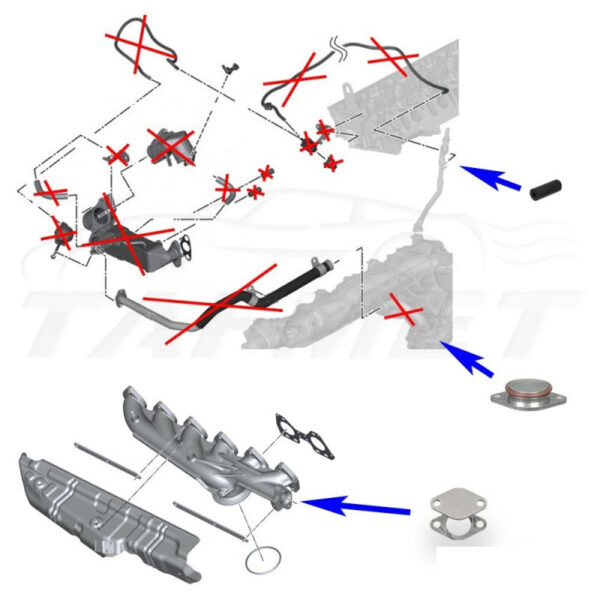 zestaw-do-usuniecia-ukladu-egr-w-silnikach-bmw-n57-n57s-3-0-diesel_3 EGR VALVE + EGR COOLER DELETE KIT FOR BMW N57 N57S 3.0 DIESEL ENGINES